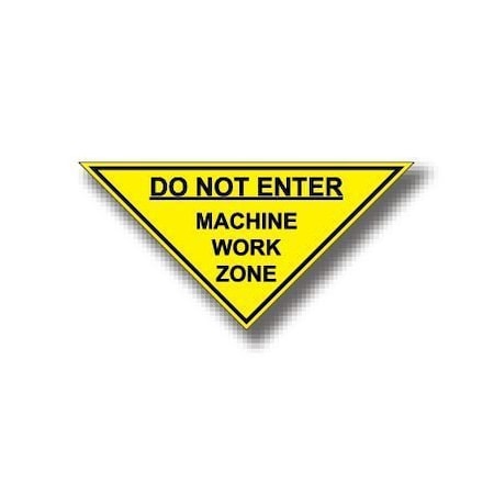 Ergomat 17in TRIANGLE SIGNS - Do Not Enter Machine Work Zone DSV-SIGN 289 #5042 -UEN